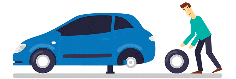 Right method to change car tire