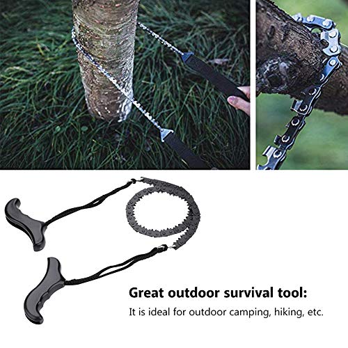 Alomejor Wire Saw Lightweight Portable Metal Manual Chain Saw Emergency Saw Pocket for Outdoors Emergency Survival Tree Cutting Hunting Hiking Alomejor Wire Saw Lightweight Portable Metal Manual Chain Saw Emergency Saw Pocket for Outdoors Emergency Survival Tree Cutting Hunting Hiking