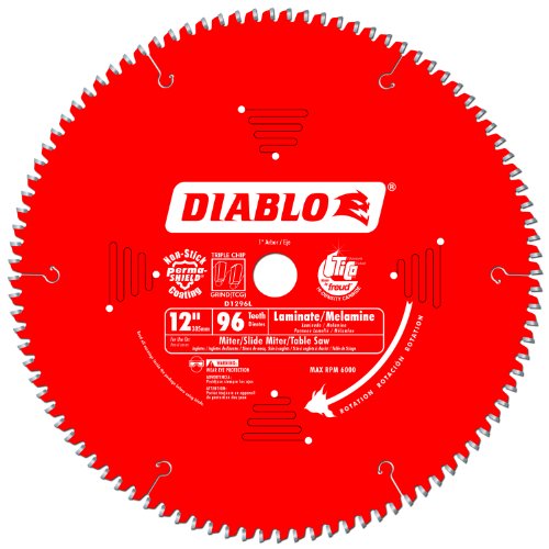 Freud Diablo D1296L 12-inch Blade 96t TCG 1-Inch Arbor Wood, Melamine and Laminate Saw Blade