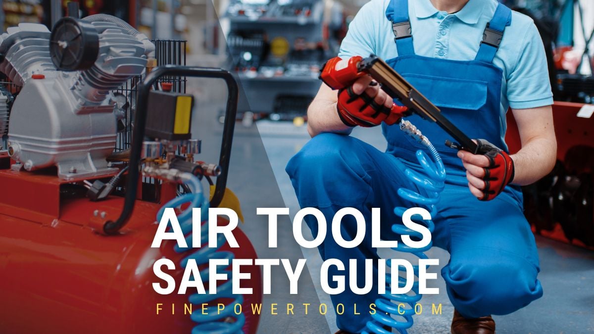 Man explaining air tools safety precautions.