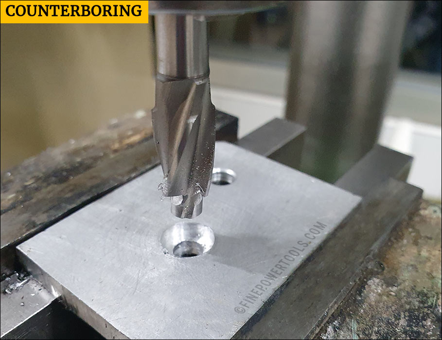 Counterboring a hole