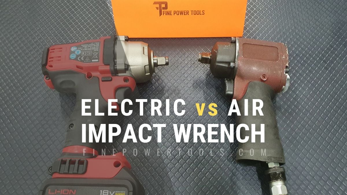 Electric and air impact wrenches side-by-side