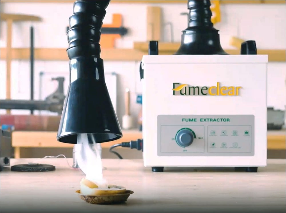 Image showing fume extractor in action