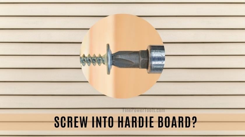Screw into Hardie Cement Board siding